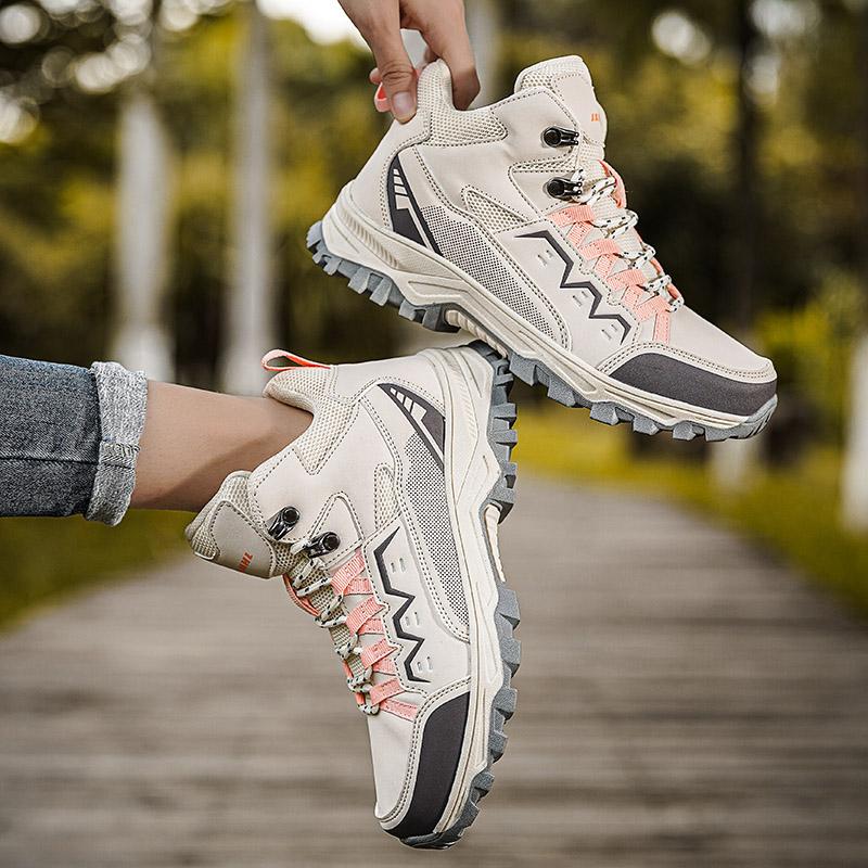 Unisex Outdoor Hiking Boots Men Breathable Waterproof Women Non Slip Lace Up Climbing Sneakers Trekking Hiking Shoes Large Size