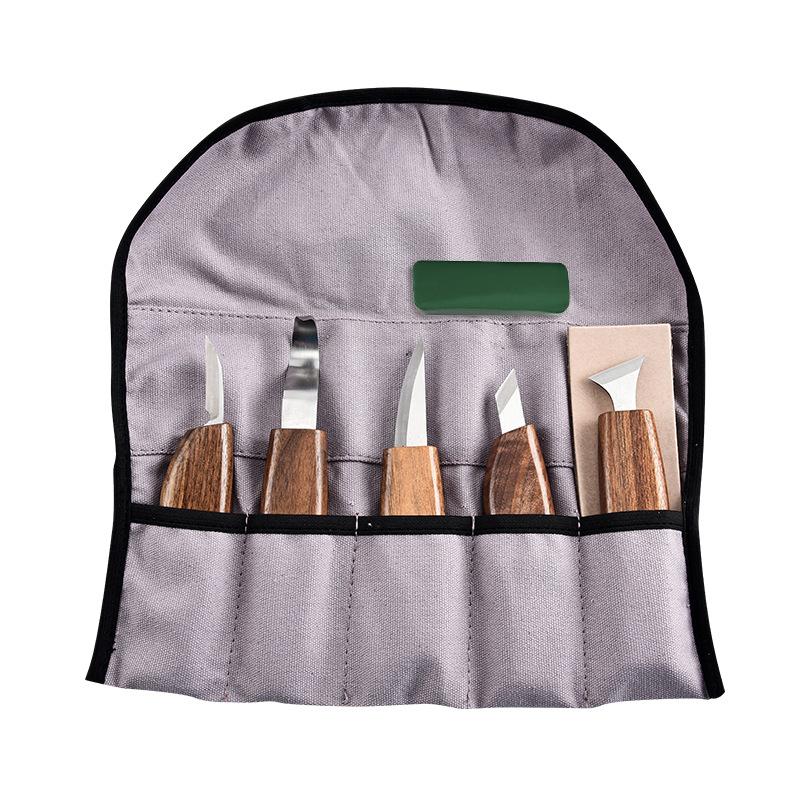8/17pcs Square Handle Walnut Woodcarving Knife Set DIY Handmade Woodcarving Tools Woodcarving Knife