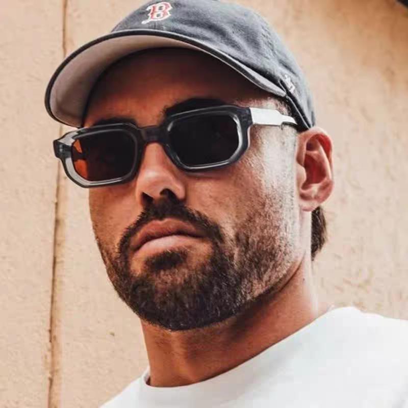 Vintage Rectangle Frame Sunglasses Fashion Men Retro Sun Glasses Luxury Brand Design Glasses Uv400 Eyewear Women Goggles