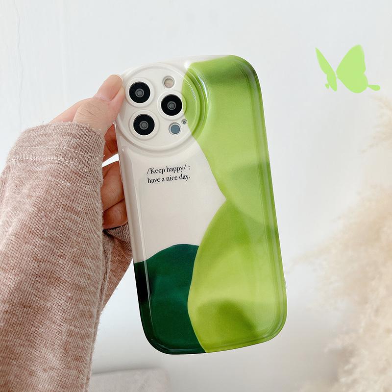 Korea Ins Tulpe Blumen Kunst abstrakte Öl Handytasche für Iphone 13 12 11 Pro Max X Xr Xs Max weiche Graffiti stoßfeste Abdeckung