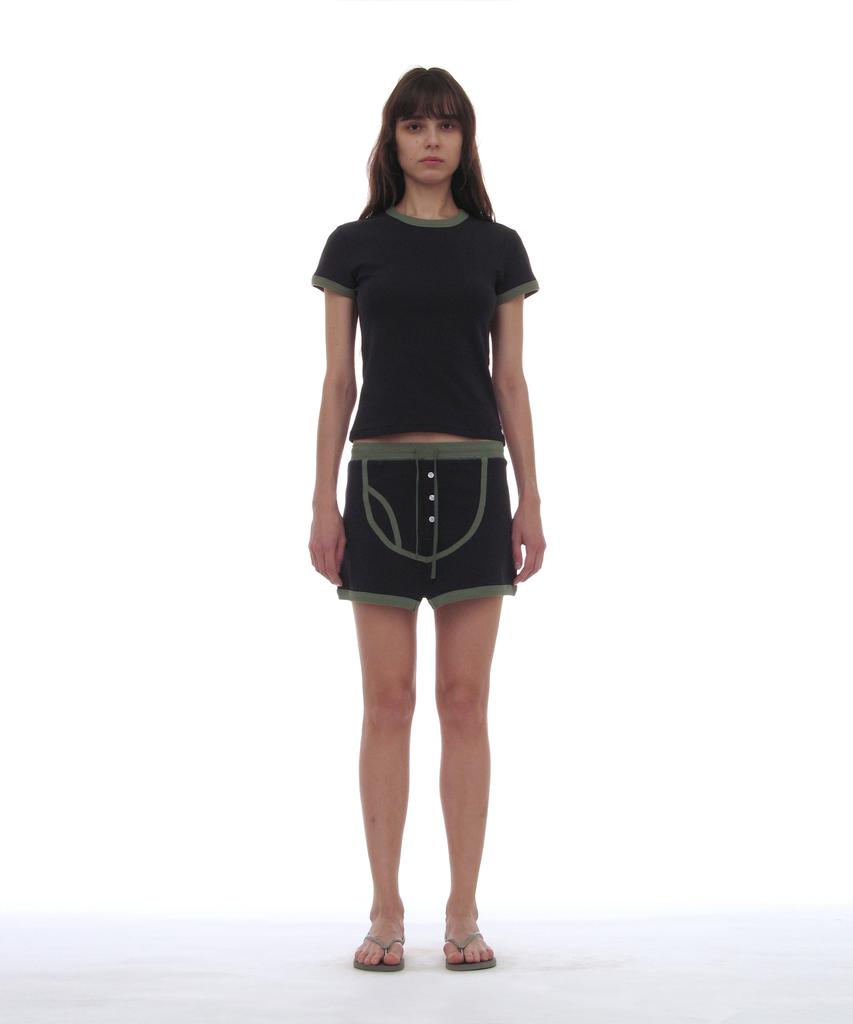 PARTIMENTO WOMEN Pwc Ringer Short Sleeve Tee_Navy