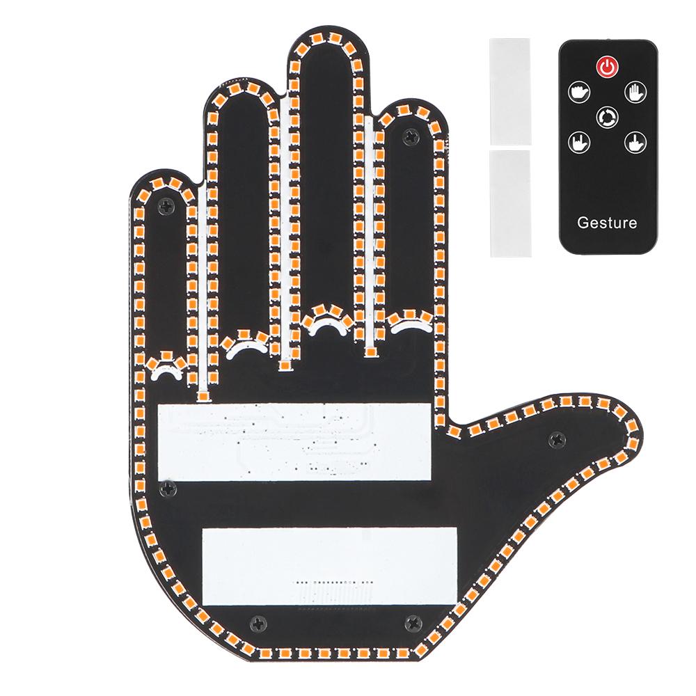 LED Lighting Remote Control Middle Finger Gesture Palm Light Gesture Light Car Finger Light Strip Car Accessories