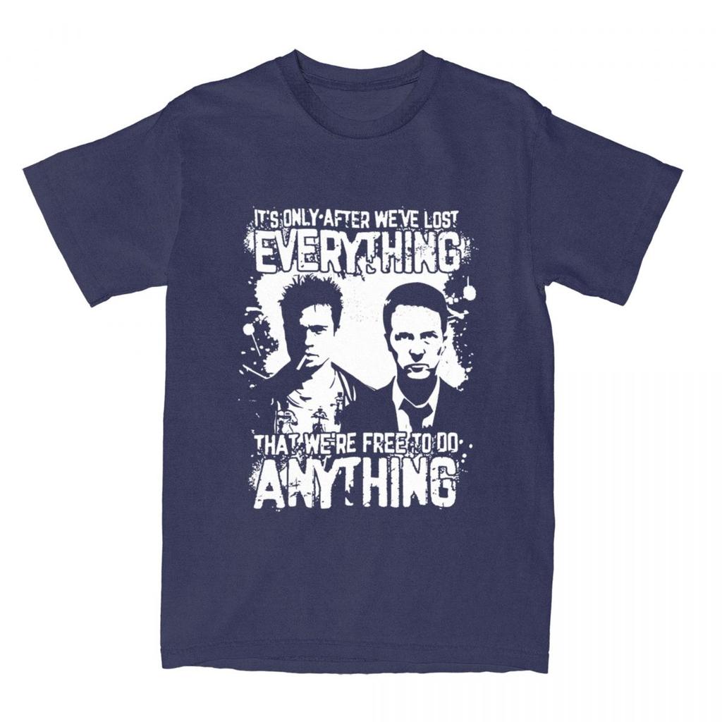 Fight Club Quote T Shirts Men's Pure Cotton Crazy T-Shirts O Neck Tyler Durden Tee Shirt Short Sleeve Clothes Gift Idea