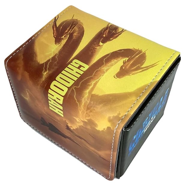 Faux leather deck case featuring King of the Monsters Godzilla  Ghidorah