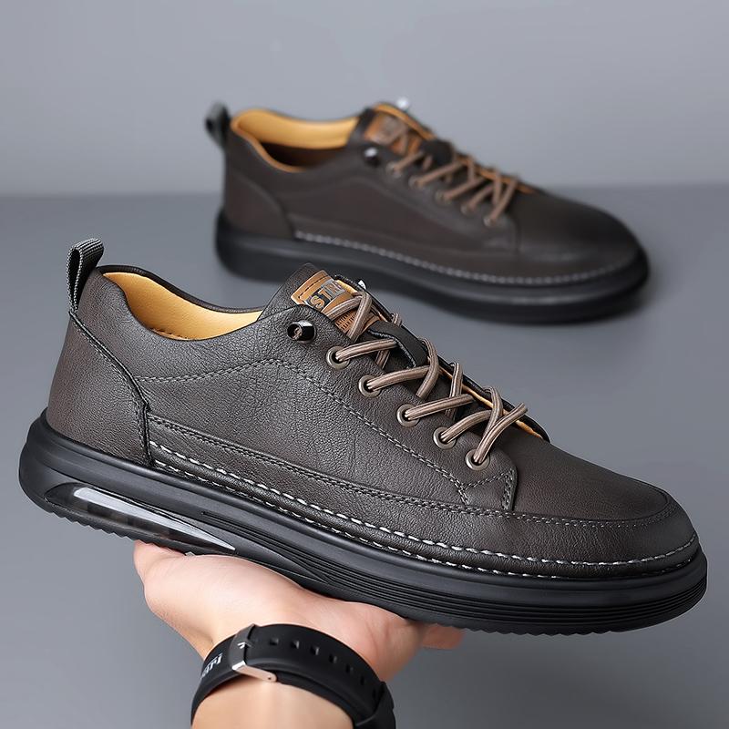 Fashion Stylish Men's Casual Leather Sneakers New Trend Sport Shoes Casual Shoes Four Season Male Skateboard Footwear Tenis Masculino