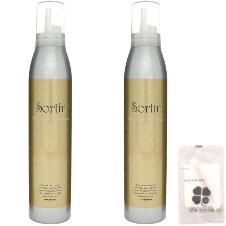 

[Set of 2] Tamaliss Sortir Treatment Foam 180g [with life smile original cotton] Sortir Styling Styling agent Damage care