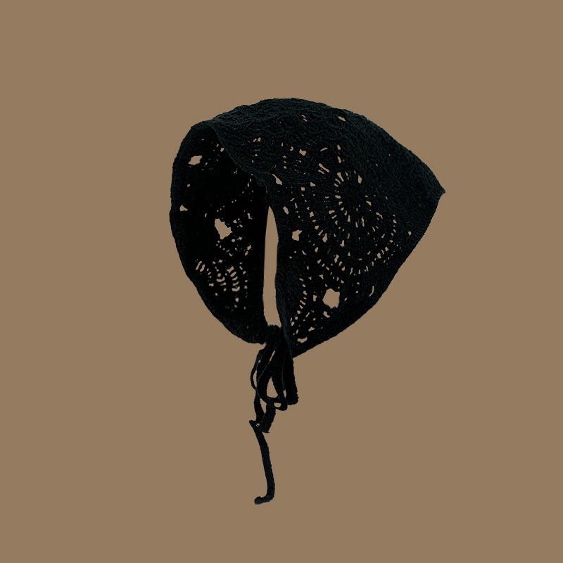 Headscarf Hat Pastoral Style Triangle Headband For Women Girls Handmade Crochet Headband Little Flower Headscarf