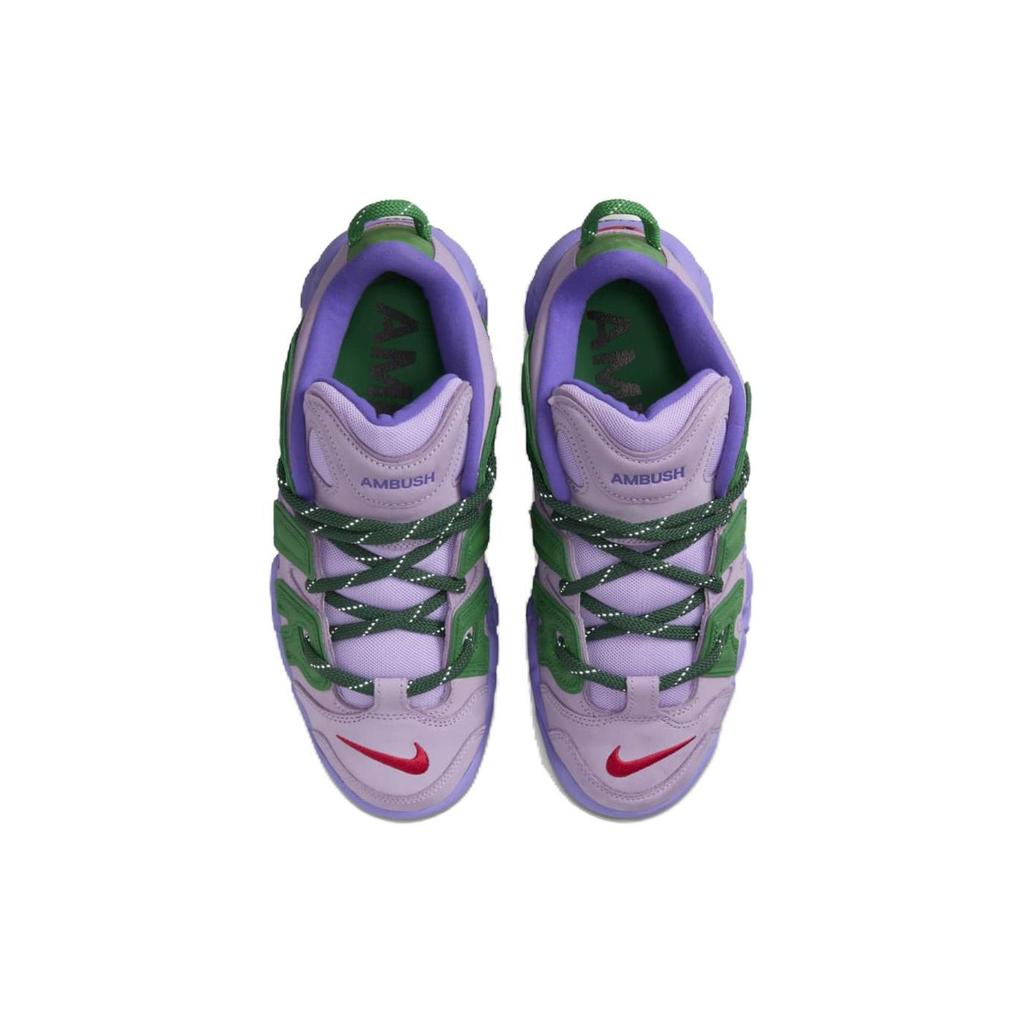 AMBUSH x Nike Air More Uptempo Low Lilla Sneakers Unisex Viola Verde Mela Rosso Università FB1299-500