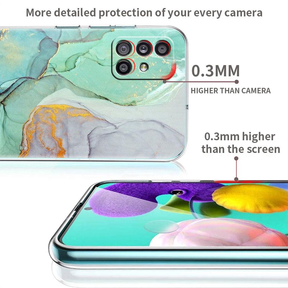 Marmor Klar Fall Für Samsung Galaxy A52 A12 A51 A32 A21s A71 A32 A22 50 A70 A31 A72 5G Telefon Abdeckung