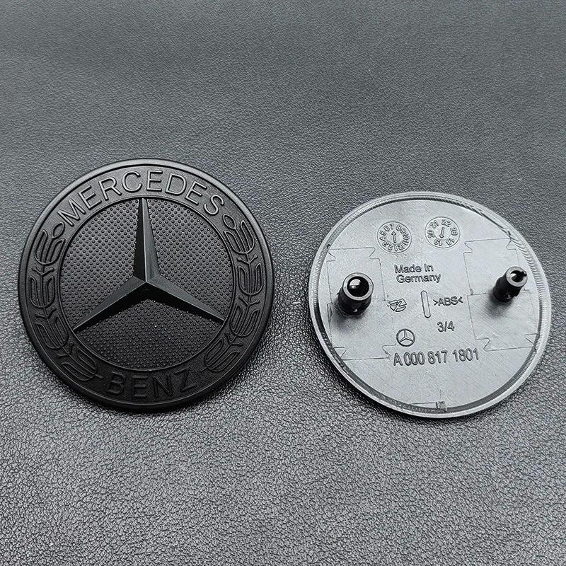 CSA1 3D Mercedes-Benz Star Hood Emblem 57mm with 2 Pins Front Bonnet Badge for GLA CLA CLS A45 C63 Car Accessory