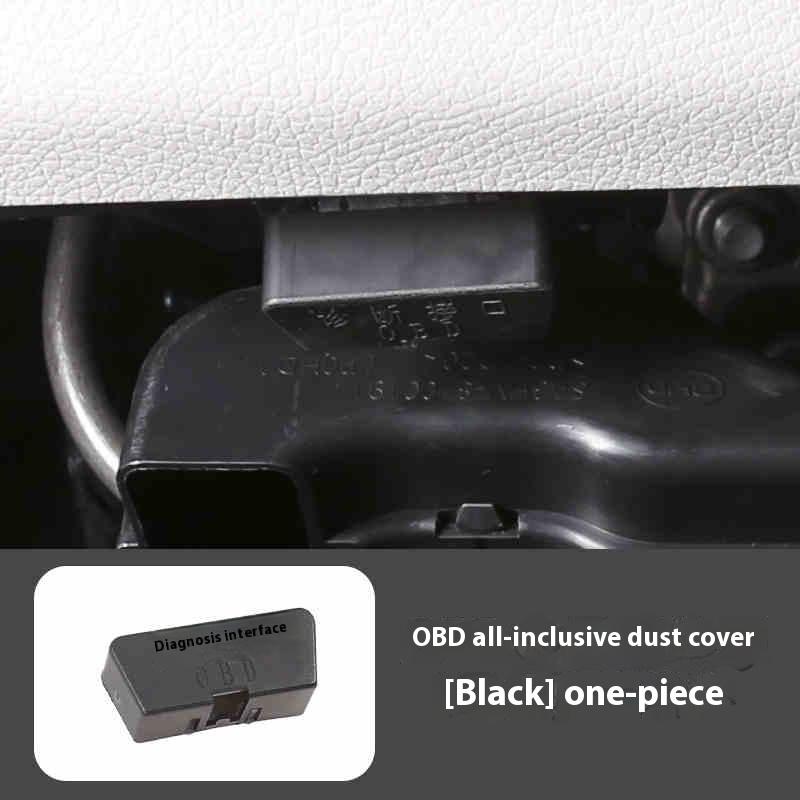 For BYD Song Plus DMI Seal U Sealion 6 Car OBD Interface Protector Cover Dust Water Interior Modification Car accessories 20-25 Song Black