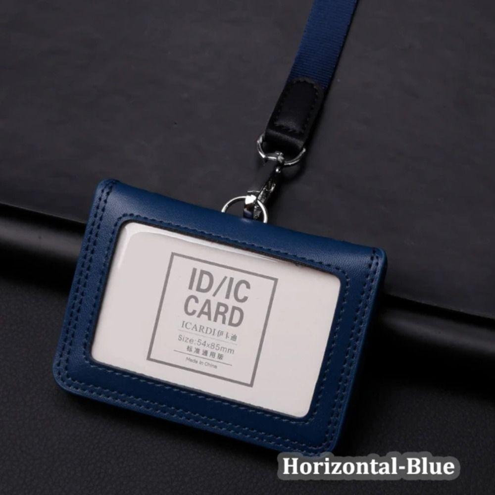 Cowhide Leather Doctors Badge Holder Business Work Card Case Women Men ID Card Holder  Referee