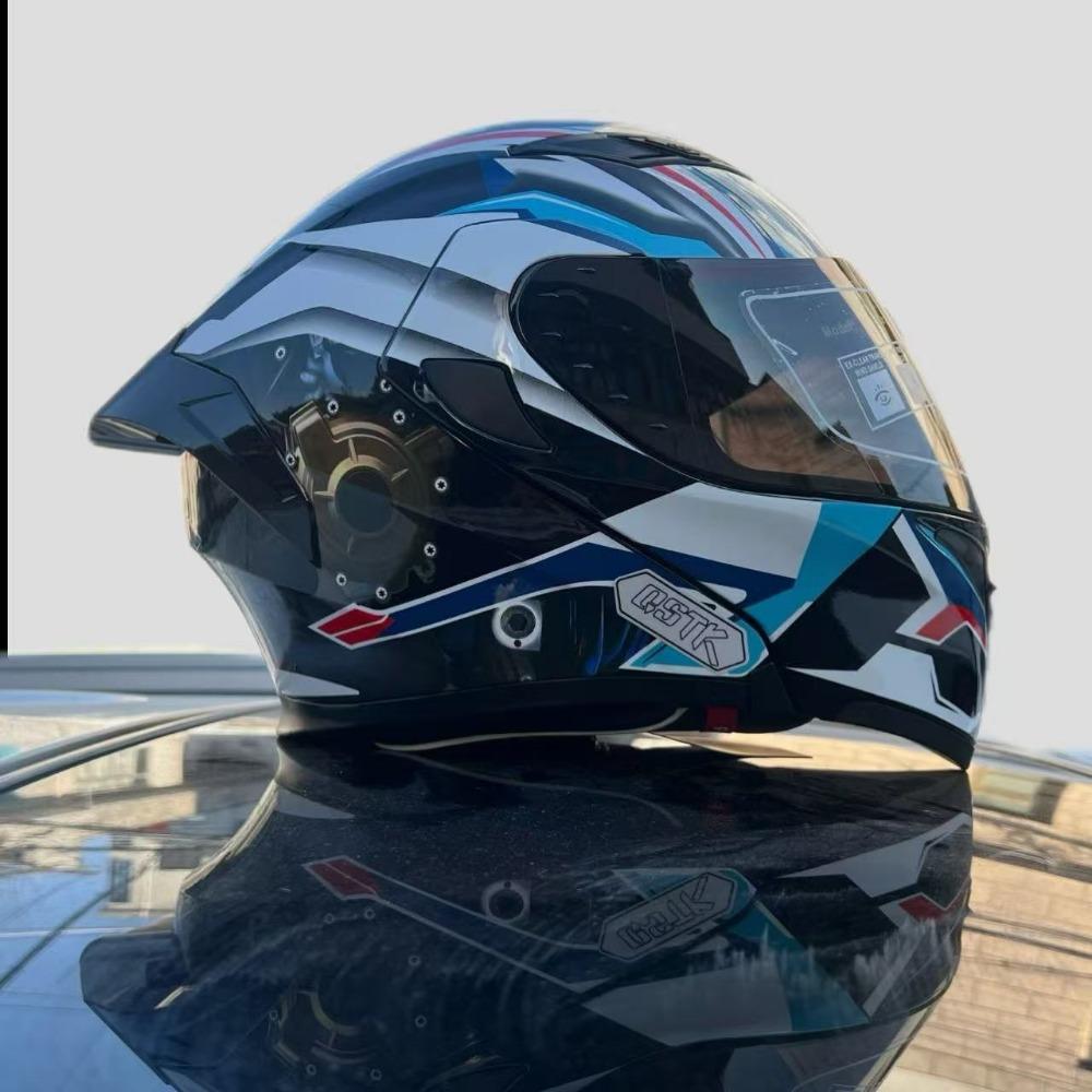 New face-off helmet extra large 70 extra large head circumference double lenses new motorcycle helmet