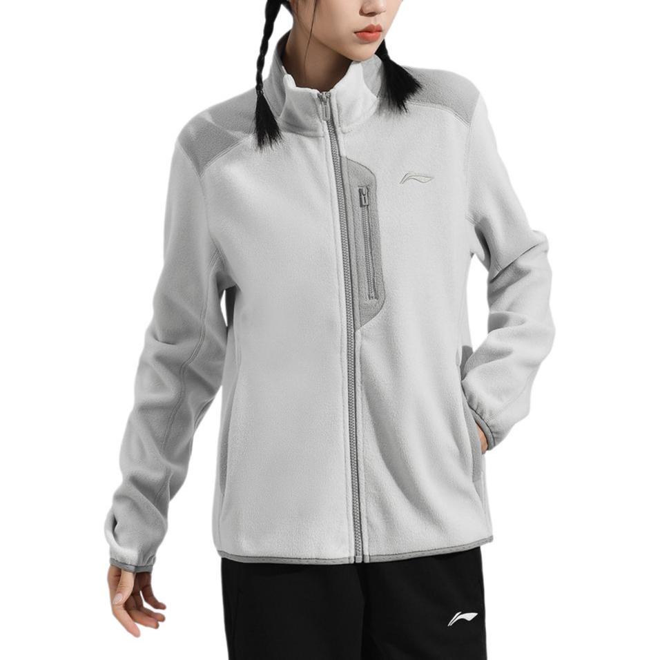 

Li-Ning Comfortable Warm Windproof Fleece Jacket Women Outerwear Light-Smoke-Gray AENUL001-2 M