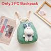 Pattern Rabbit Plush Childrens Backpack Outdoor Cartoon Mini Bag Storage