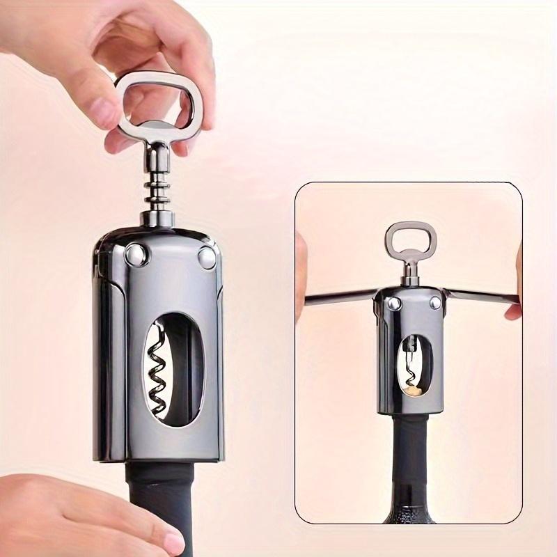 Stainless Steel Wine Bottle Opener with Keychain - Durable, Portable, and Stylish Design for Easy Bottle Opening, Perfect for Kitchen Use
