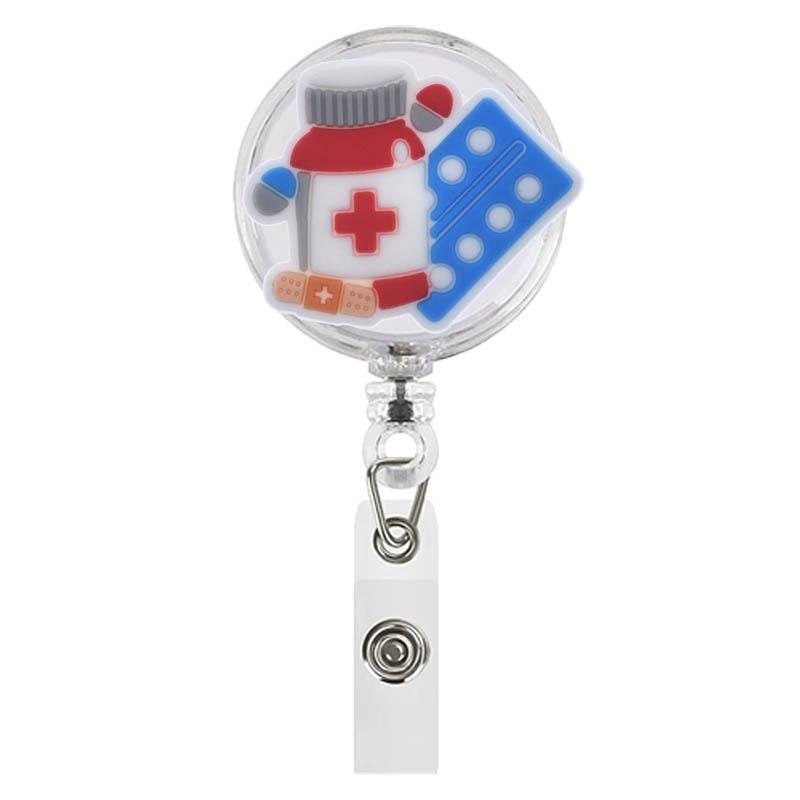 1pc Health Care Retractable Badge Reel Clips for Nurse Doctor Hospital Medical Workers Kawaii Business Card Holder Accessories