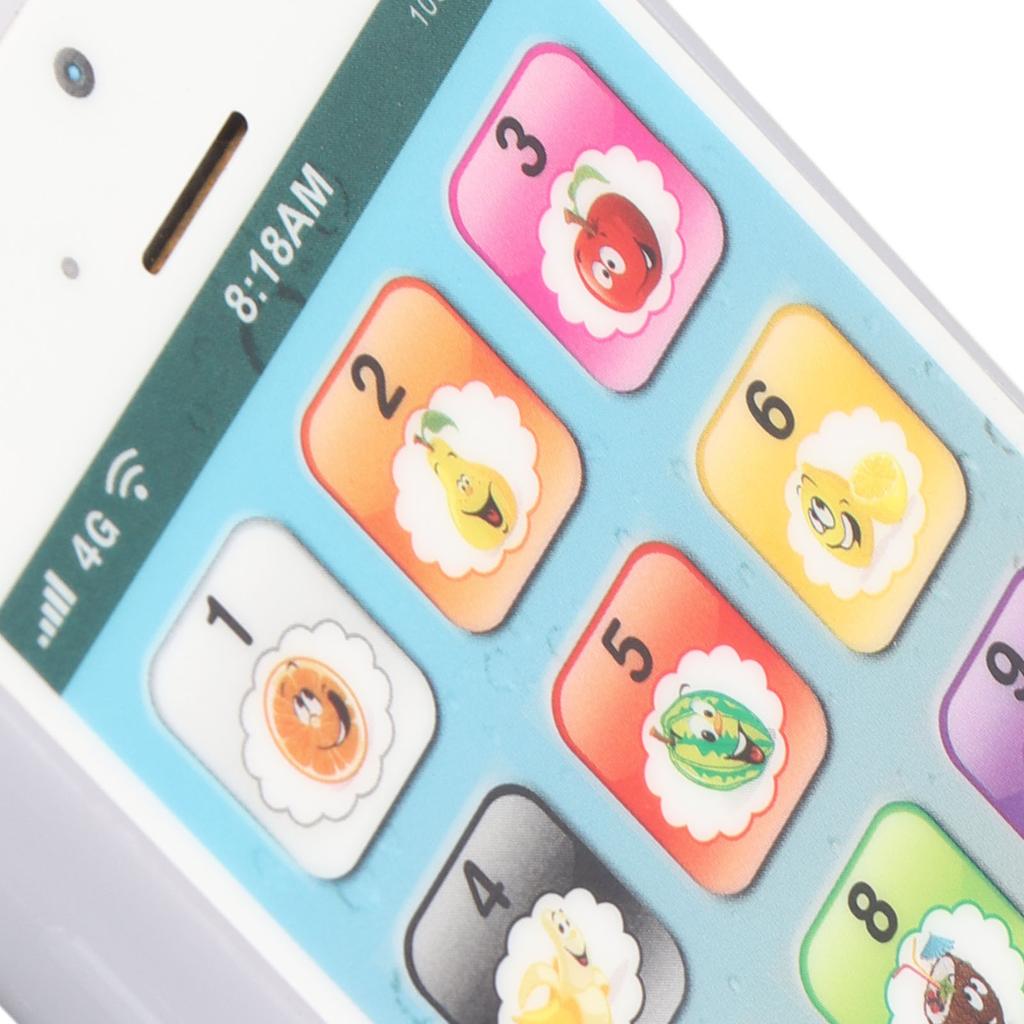 Baby Mobile Phone Toy Simulation Shaped Clr Music Cool Light English Mobile Phone Toy