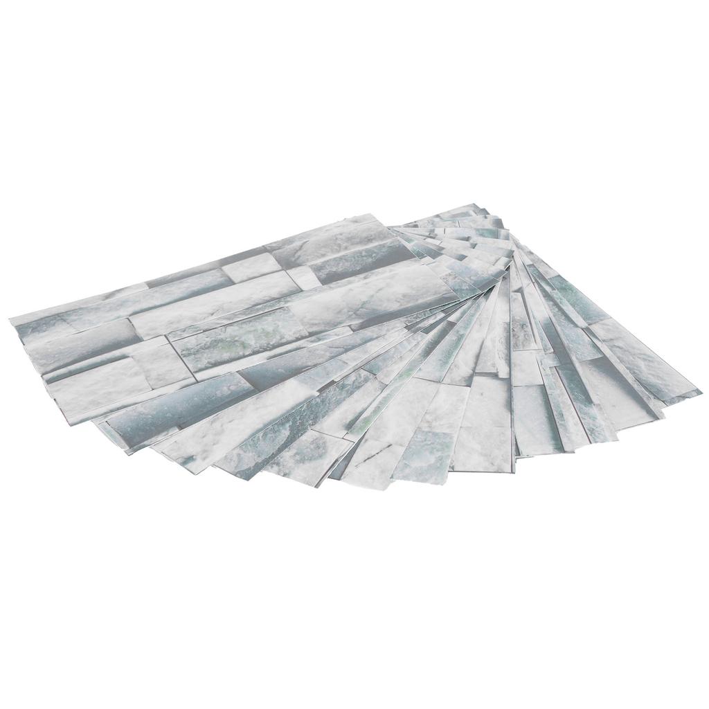 12Pcs PVC Tile Sticker Waterproof Self Adhesive Bathroom Kitchen Living Room Decor Floor