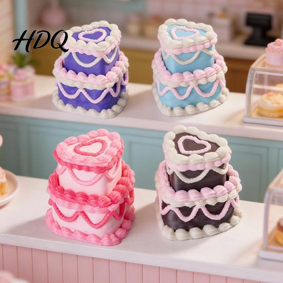 Relaxation Relief Items Birthday Cake Stress Toy, Cute Dessert Decompression Fidget for Miniature Food Models Desk, Novelty Squeeze Gift Car,