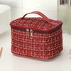 Large Capacity Cosmetic Bag Portable Handheld Makeup Storage Organizer High Aesthetic Value Polyester Travel Toiletry Pouch