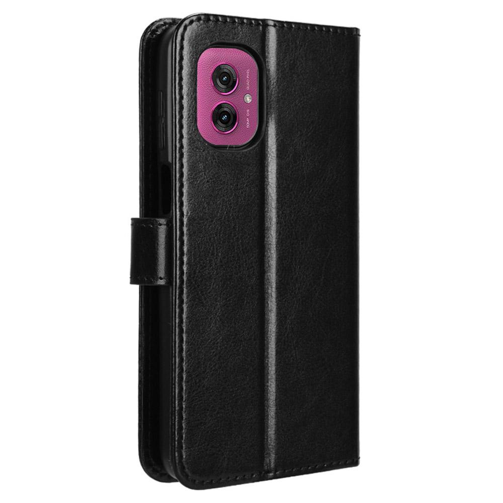 Für Motorola Moto G55 5G Hülle Crazy Horse Textur PU Leder Handy Brieftasche Hülle