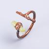 Fancy Ethiopian Opal Gemstone Copper Eternity Electroformed Promise Ring Jewelry V-56