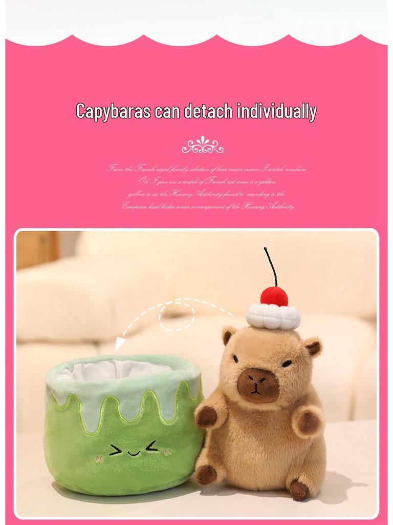 Dessert Pastry Capybara Plush Toy - Toast Bread Pillow for Kids' Birthday