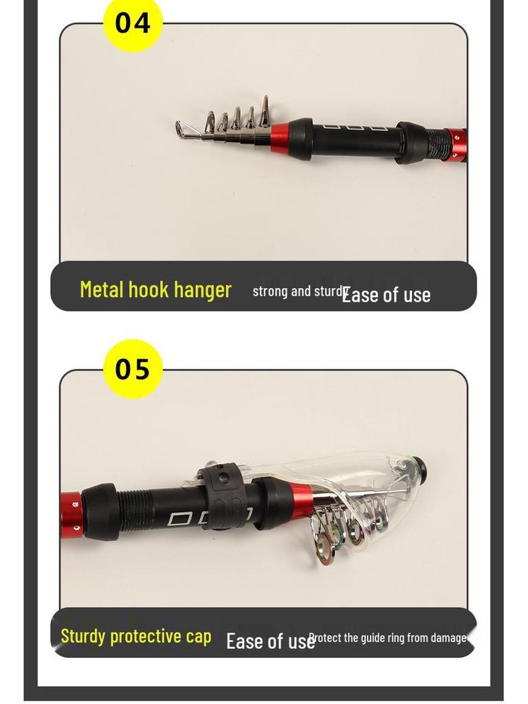Compact Carbon Sea Fishing Rod: Ultra Short Section for Rock and Boat Fishing, Ideal for Small Casting and Throwing