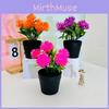 Chrysanthemum Plastic Flower Potted Plant For Balcony Desktop Plant Decoration