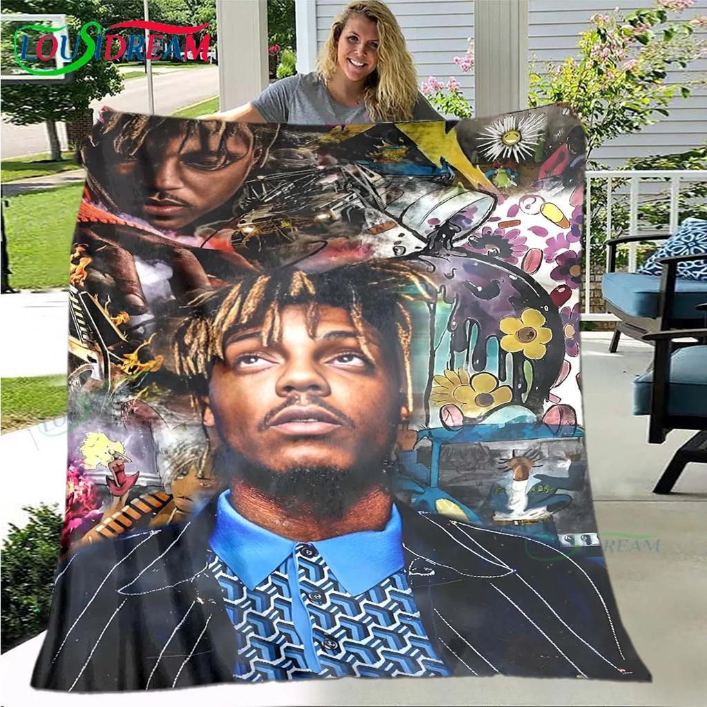Mode Hip-Hop-Sänger J-Juice WRLD Flanell Decke für Erwachsene und Kinder Sofa Bett Dekoration Decke Tragbare Decke Geschenk
