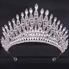Luxury Zinc Zinc Alloy Princess Crown Sparkling Rhinestone Diadem Girls Party Headbands  Stage Performances