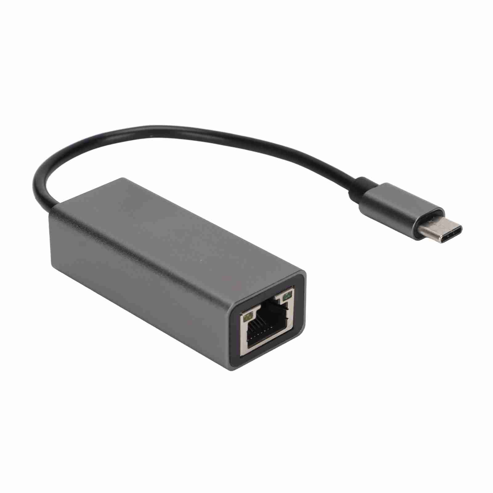 

Адаптер Ethernet USB C до RJ45 Ethernet Сірий Стабільна передача Адаптер Type C для MacBook Pro для