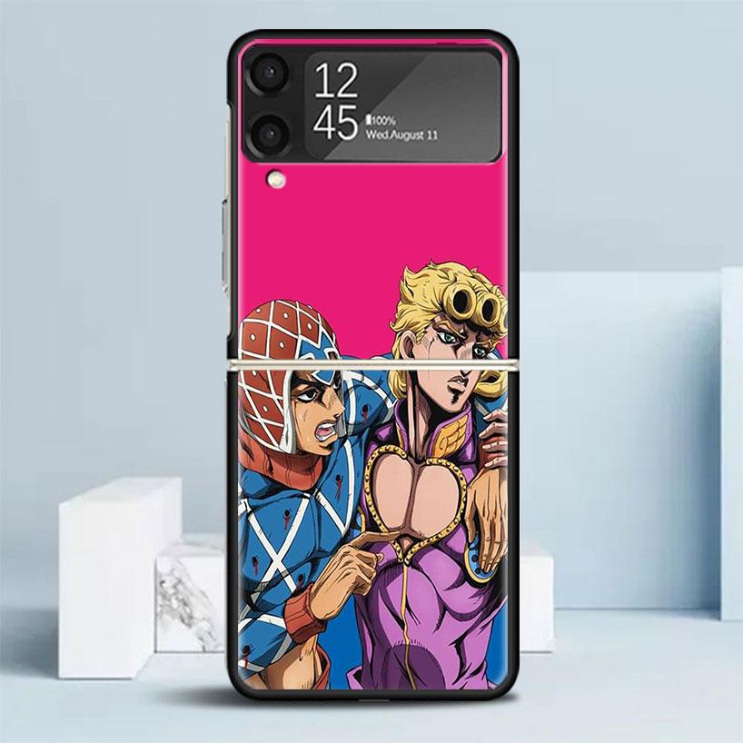 JoJo Adventure Giorno Giovanna Phone Case For Samsung Galaxy Z Flip7 Flip6 5G Flip5 Flip4 Flip3 ZFlip 7 6 3 4 5 Shockproof Back