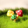 Lot de 2 figurines miniatures de champignons, adorables décorations pour jardin féérique, bonsaï, terrarium, maison de poupée, micro-paysage