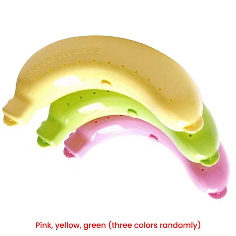 B97A-6X Cute Fruit Banana Protector Box Holder Case Lunch Container Storage Banana Case Kitchen Tools Plastic