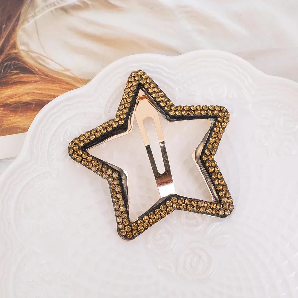 Stern Strass Haarnadeln Neue Mode Glänzender Stern Pentagramm Haarspange Mädchen Frauen Exquisite Haarnadeln Haarspangen Haarschmuck