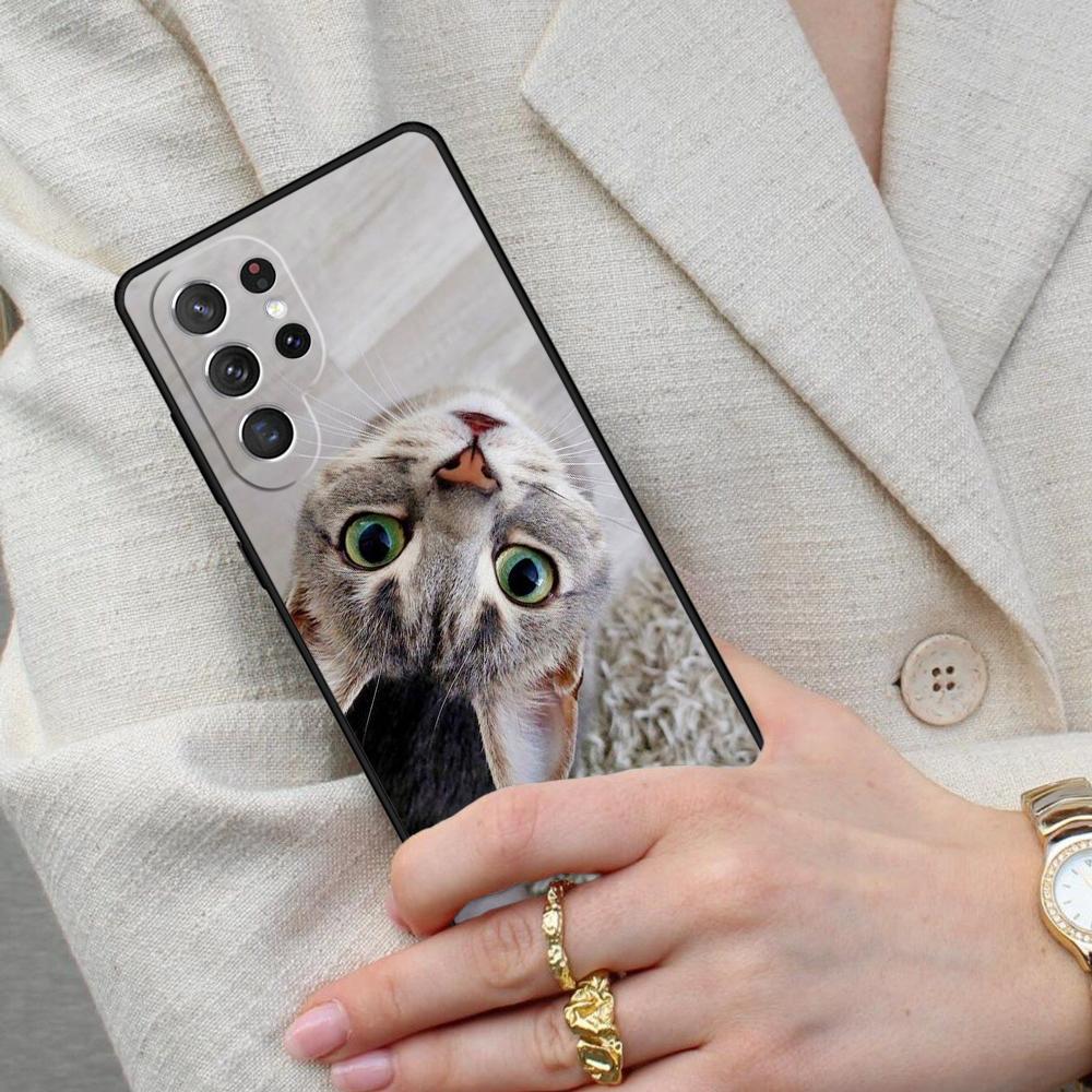 Cute Cat Animal PRINT Cell Phone Case for Samsung Galaxy S26 Ultra S25 S24 S23 S22 S21 S20 Note10 Cover