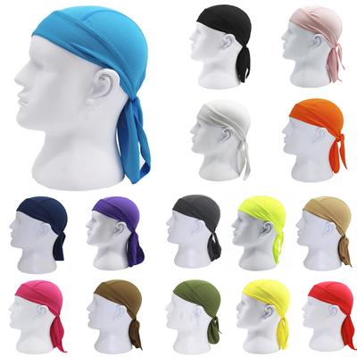 Düz Renk Nefes Alabilen Motosiklet Wrap Biker Şapkası Unisex Başörtüsü Bandana Şapka