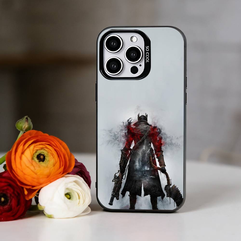 Game B-Bloodborne Phone Case For iPhone 17,16,15,14,13,12,11 Plus,Pro Max,XS,Colorful Silver Phone case Funda Cover