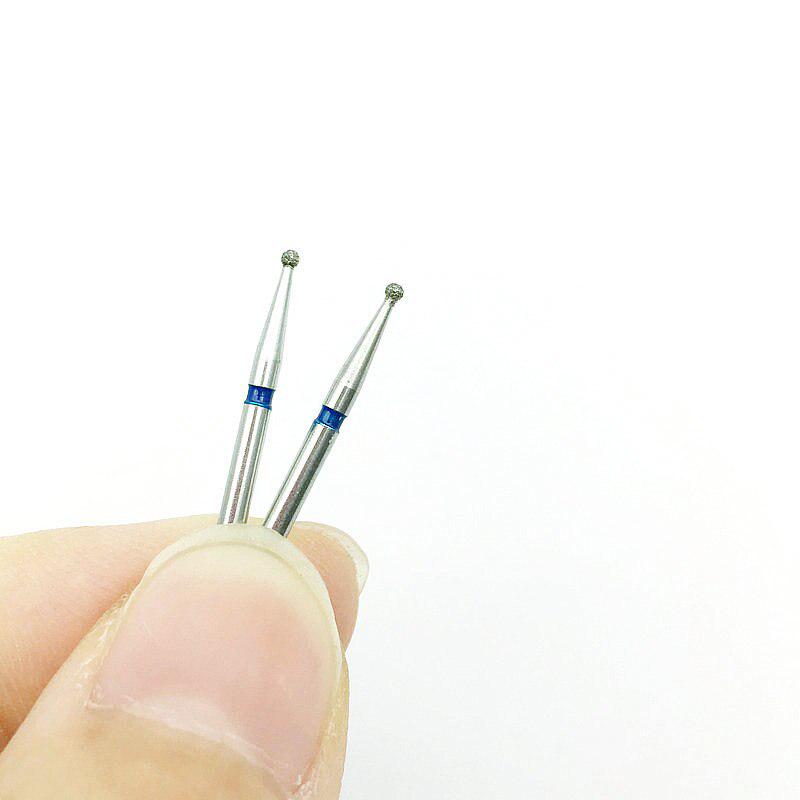 10PCS Diamond Dental Burs Drill FG Dia-burs Medium Ball Round Type 1.6M for High Speed Handpiece BR-45