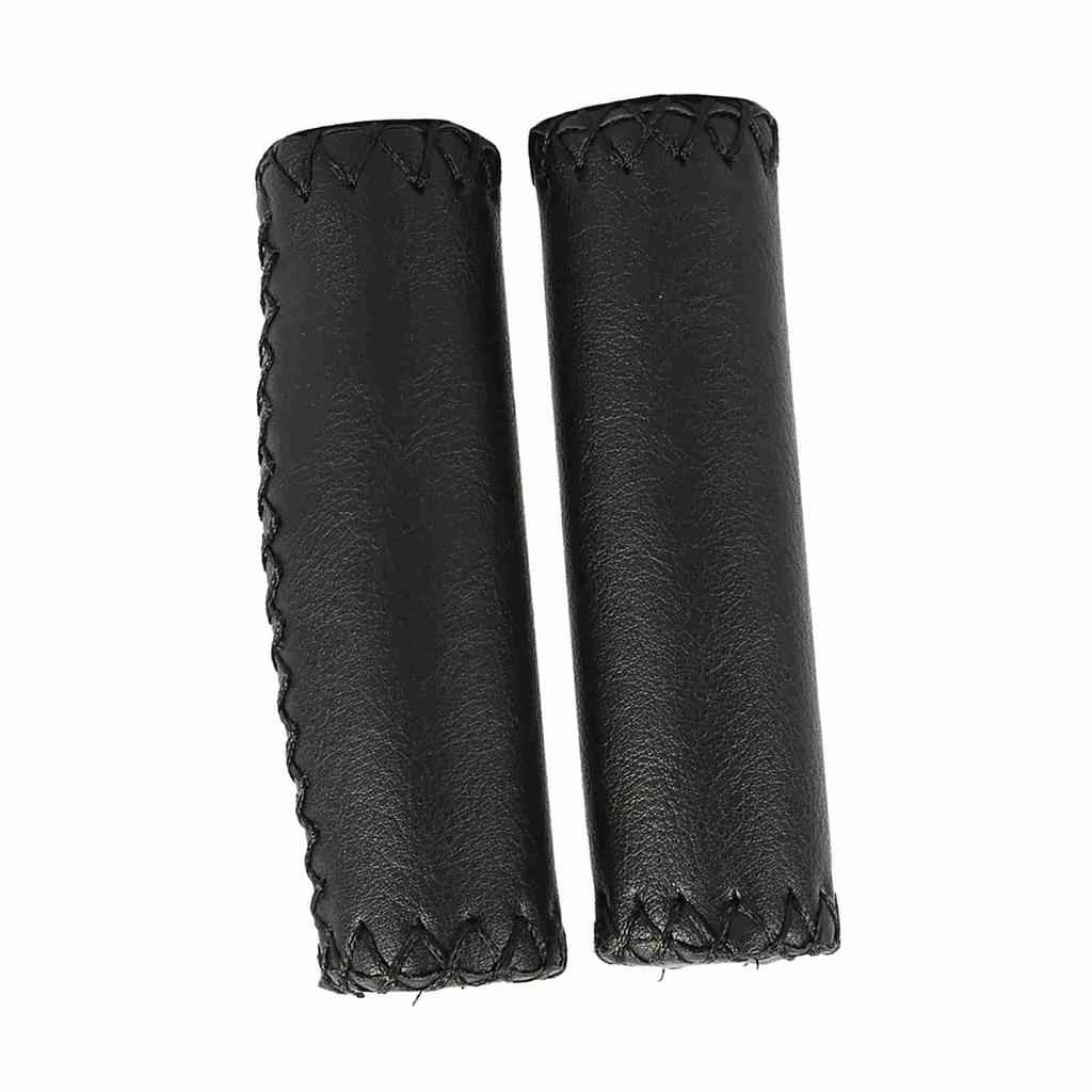 1 Pair Three Colors Retro Artificial Leather Handlebar Grips Bike Handle Cover Grips