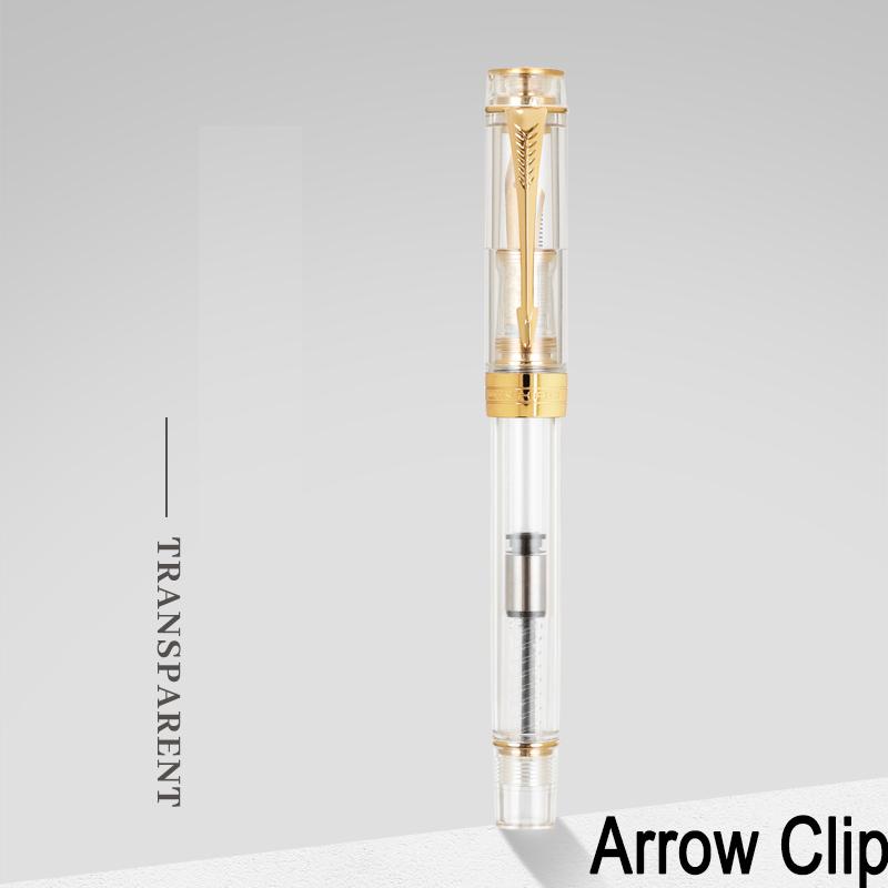 

JINHAO 100 Centennial Fountain Pen Resin Gold Clip Nib EF F M Students Pens Business Stationery School Office Supplies PK 9019 F(Classic Nib)