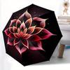 1pc Lotus Flower Design Automatic Open/Close Umbrella, Ideal Fan Gift for Birthday, Christmas, Trendy Fashion Y250828051
