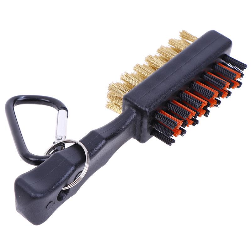 

Compact Double-Sided Golf Club & Ball Brush with Short Handle чёрный
