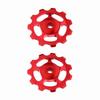 2PCS 11T Bike Rear Derailleur Pulley Aluminum Alloy CNC Bicycle Derailleur Guide Wheel Multicolor Guide Wheel for Bicycle Use
