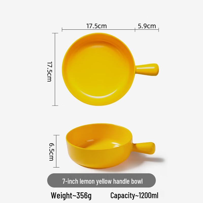ZISIZ Japanese Style Ceramic Handle Bowl