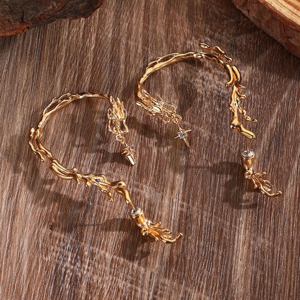 Ohrstecker im Punk-Stil mit Drachen-Motiv, für Damen, Nischendesign, High-End, süß, cool, heiße Mädchen-Ohrringe