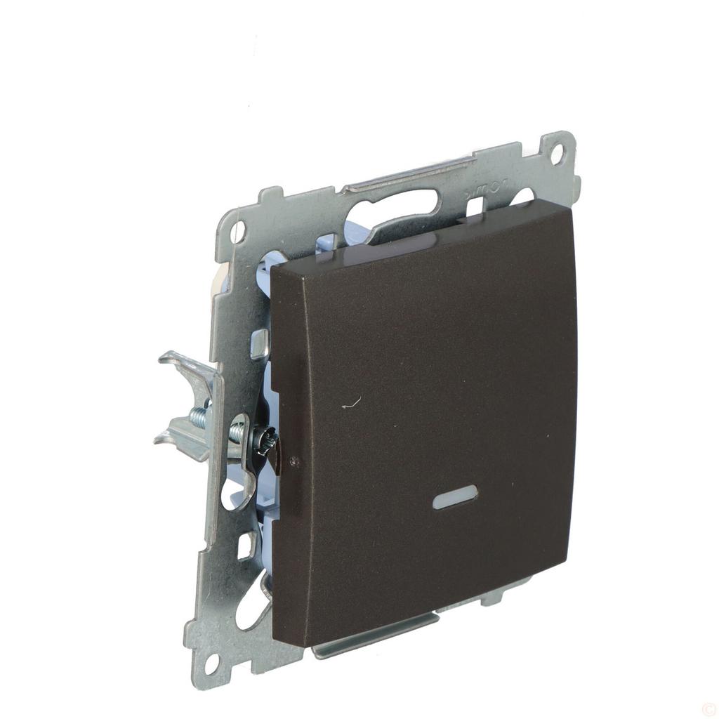 Single-pole switch with LED illumination (module) 10AX, anthracite Simon54