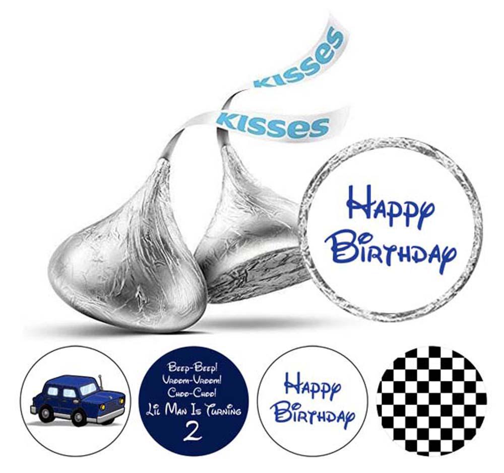 

Милий Сувенір Маленький Чоловічок Відзначає 2-й День Народження Наліпки Шоколадні Етикетки 190 шт. 0.75 Inches Diameter синій